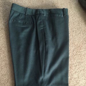 Green tweed dress pants. Curvy fit